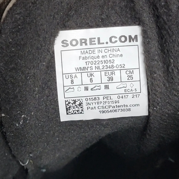 Sorel Slimpack II Lace Leather Waterproof Women’s Snow Winter Boots Sz 8 - Picture 6 of 11